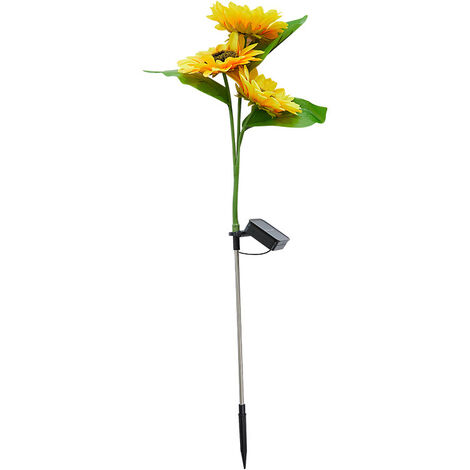 [Lot de 3] Lanterne Solaire Tournesol 3 Tournesol Lumière Blanche Chaude