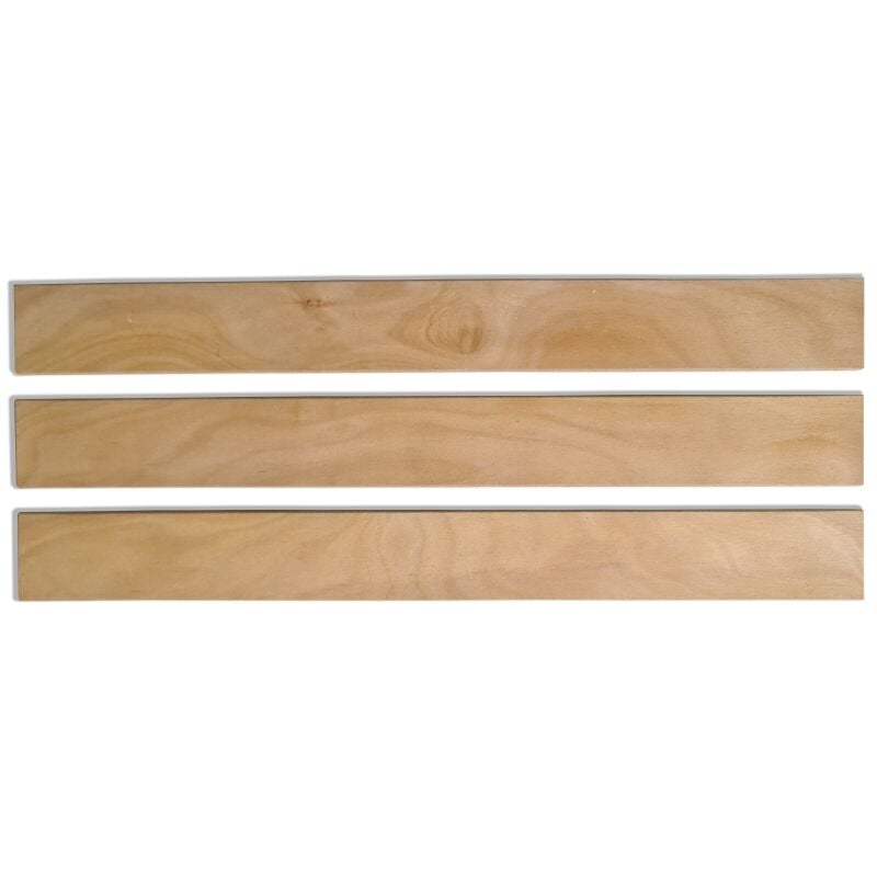 Scm Créations - Lot de 3 Lattes 119 cm 1190mm Largeur 60mm épaisseur 8mm bois hêtre durable Sommier lit canapé clic clac bz 7 plis rechange renfort
