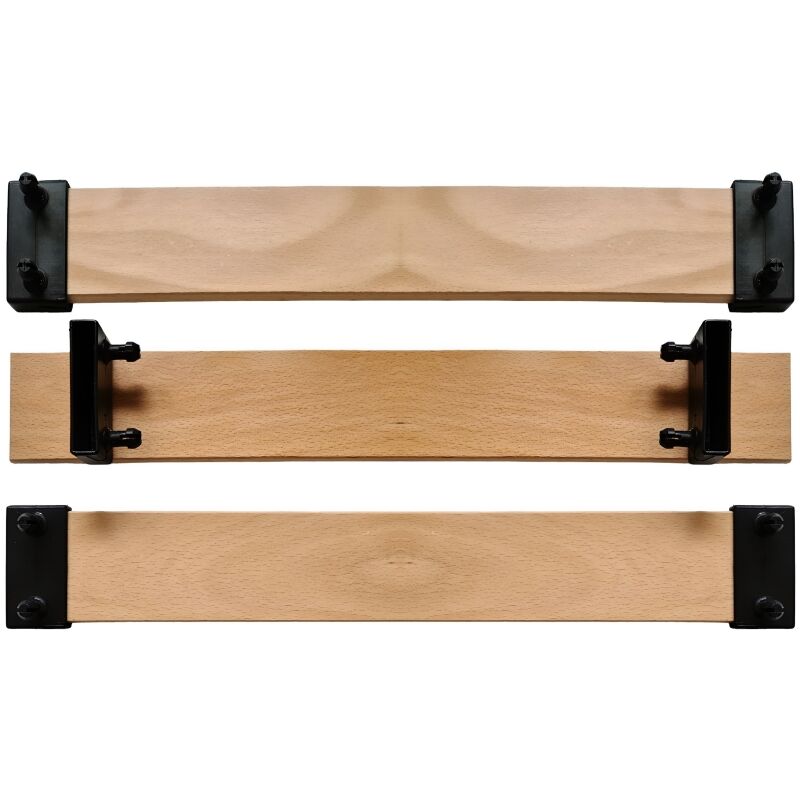 Scm Créations - Lot 3 lattes 61 cm (610mm) largeur 53 mm ép 8 mm 7 plis 6 embouts 7 plis pour clic clac bz sommier, latte de lit