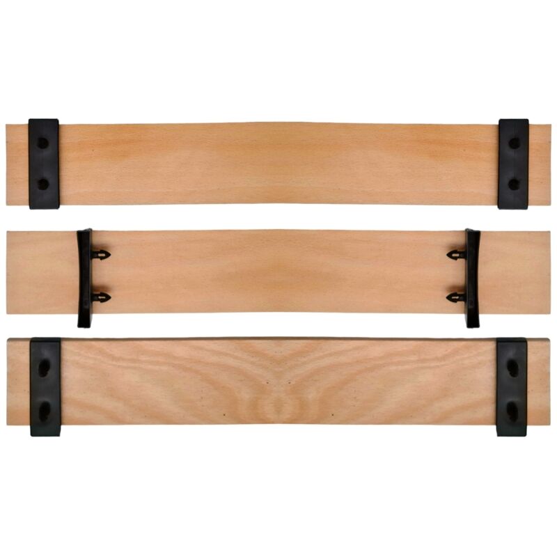Scm Créations - Lot de 3 lattes lit sommier 70 cm 700x80x8 mm avec 6 embouts 7 plis, latte lit sommier bz clic clac cadre siege