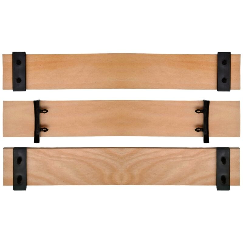 Lot de 3 lattes lit sommier 87,3 cm 873x80x8 mm avec 6 embouts 7 plis, latte lit sommier bz clic clac cadre siege SCM Créations
