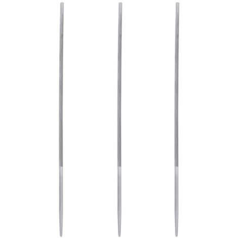 Lot de 3 limes rondes d'affûtage pour chaîne de tronçonneuse, 4 mm (5/32 po), accessoires pour tondeuse et débroussailleuse.