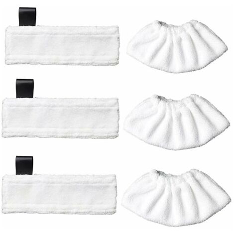 Lot de 3 lingettes de rechange en microfibre et 3 chiffons en microfibre pour Karcher Easy Fix SC1/SC2/SC3/SC4/SC5/SV7, chiffon accessoire pour Kärcher Easy Fix--TRIMEC