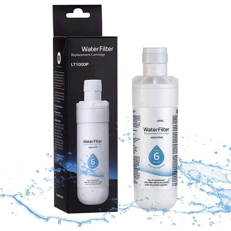 SNQ - Lot de 3 LT1000P2 Filtre à eau de rechange pour réfrigérateur 6 mois/200 gallons, blanc.