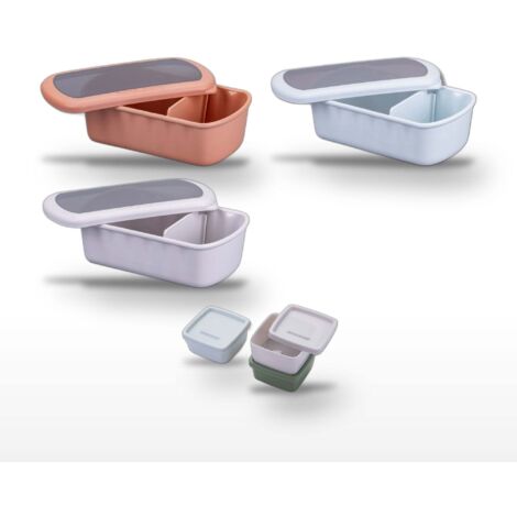Lot de 3 Lunchbox 1L Fackelmann Storage et Set de 3 boîtes à sauce