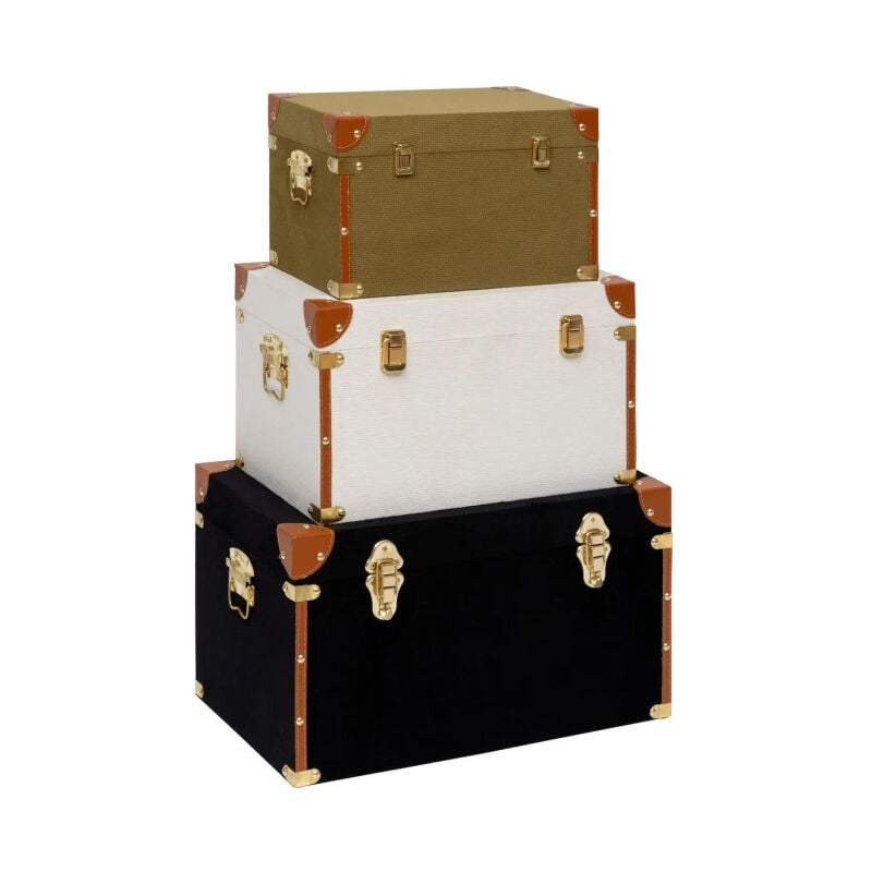 Lot de 3 Malles 'Twisted Lime' 53cm Multicolore