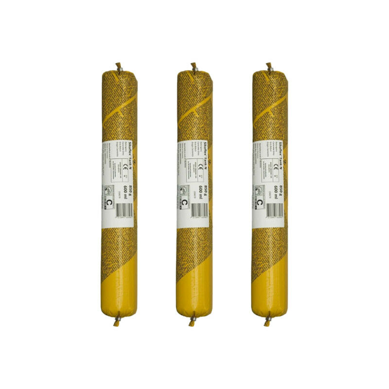 Sika - Lot de 3 mastics élastiques flex Tank n - Recharge 600ml