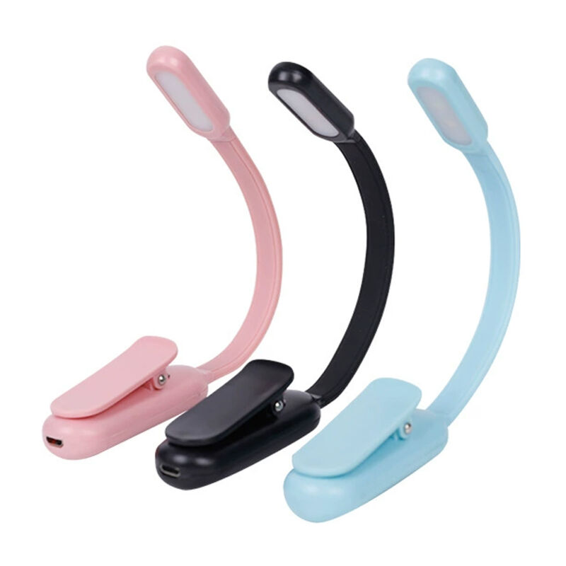 Linghhang - Lot de 3 mini lampes de lecture à led, lampe de chevet flexible rechargeable par usb, lampe de protection des yeux pliable