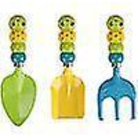 Lot de 3 mini-pelles, râteaux, pelles à pot robustes, outils de jardin en ABS et en fer, outils de jardin portables