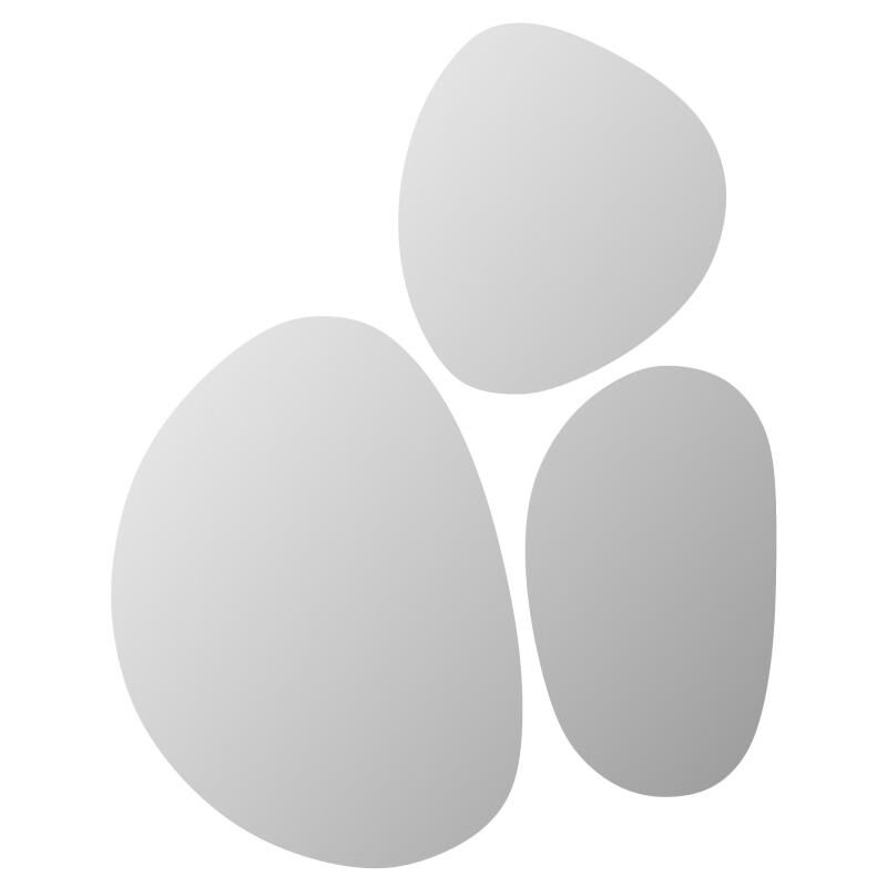 Lot de 3 miroirs muraux organiques - 3 tailles - SANIJI