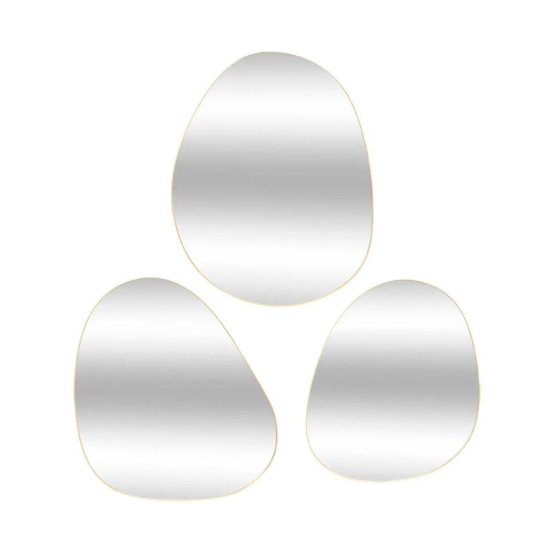 Atmosphera - Lot de 3 Miroirs Organisateurs 'Lida' 47cm Or