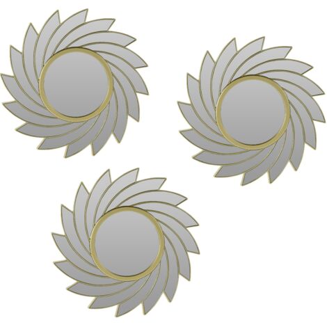 LOT DE 3 MIROIRS ROWLEY, DORÉS, FORMES ORIGINALES