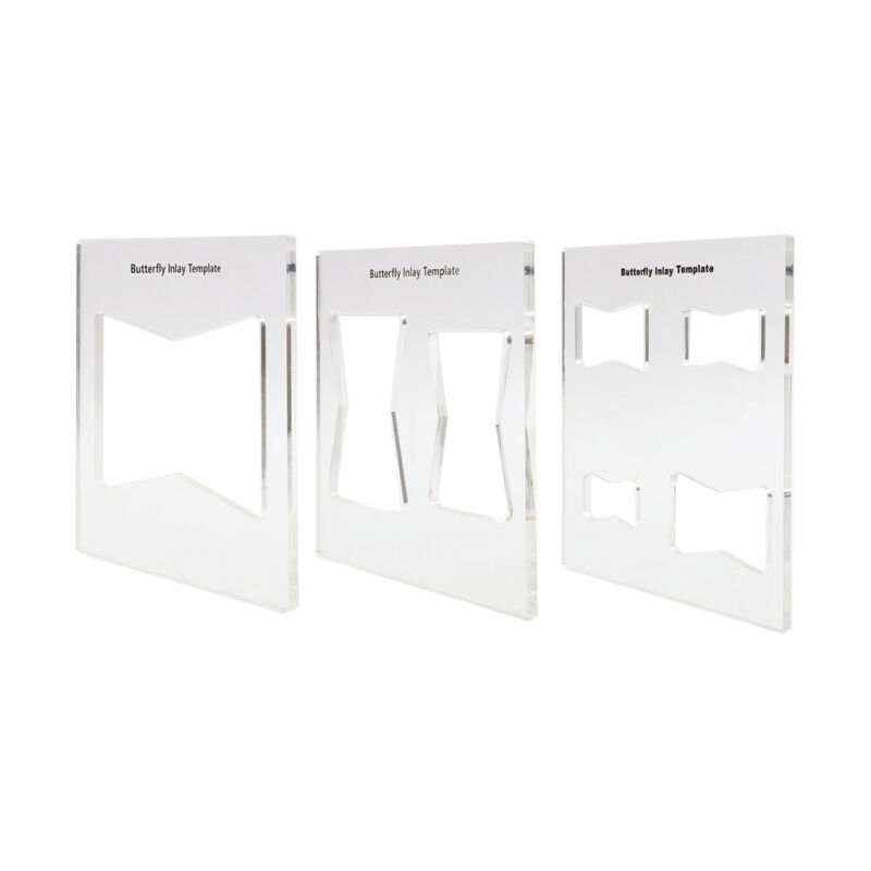 Lifcausal - Lot de 3 modèles d'incrustation de papillons 7 en 3, modèles décoratifs pour le travail du bois, incrustations de mortaises en nœud