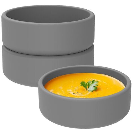 Lot de 3 moules à œufs en silicone gris pour friteuse à air chaud, pochoirs à œufs pochés