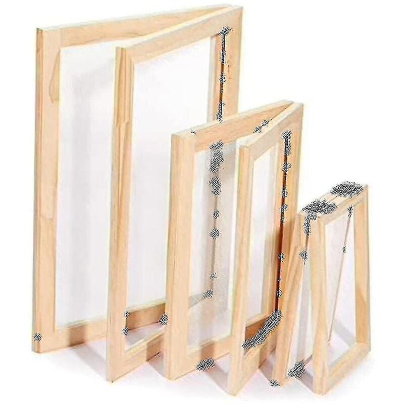 Lot de 3 moules en papier et bois pour fabrication d'écrans, 3 tailles de cadres pour bricolage, 12,7 x 17,8 cm, 19,8 x 24,8 cm, 24