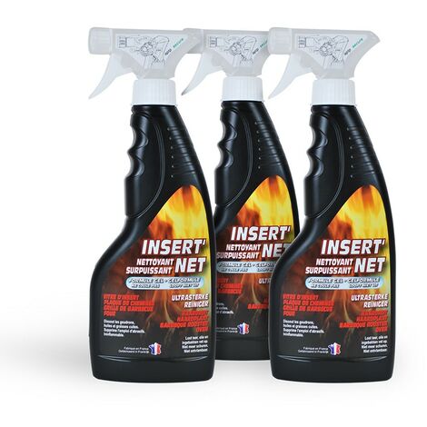 Lot de 3 nettoyants surpuissants 500 ml – Pour cheminées, barbecues, inox – Élimine goudron et suie – Gel non coulant – Stone Guard
