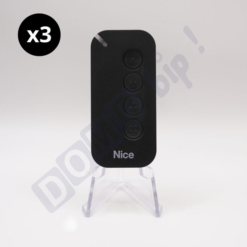 Lot de 3 nouvelles Télécommandes 4 Boutons Nice MyGo4 pour Portails et Portes de Garage - Remplace les Gammes FLO, FLOR-S, ONE, et FLORE avec un