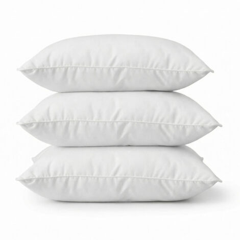 Lot de 3 oreillers Eco 60x60 cm – Confort moelleux – Tissus et fibres recyclés – Pour garnir coussins et oreillers