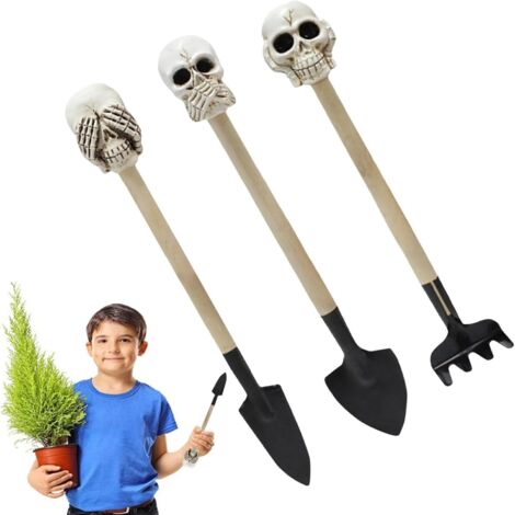 Lot de 3 Outils de Jardinage - Pelle à calcul - Outils de Jardin - Outils de Jardinage pour Grasses avec Pelle à calcul - Poignée antidérapante - Kit d'outils de Jardin Portable pour la