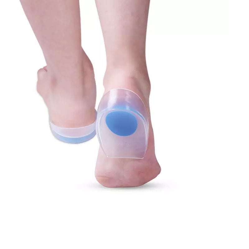 Lot de 3 paires de coussinets en gel pour talonnettes pour fasciite plantaire - Coussinets en silicone pour talonnettes pour douleurs au talon,