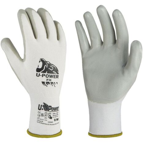 LOT DE 3 PAIRES DE GANTS DE TRAVAIL ENDUIT NITRILE, LEGER, RESISTANT
