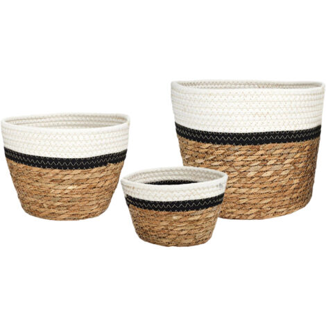 Lot de 3 paniers de rangement 24x21 cm BRAID