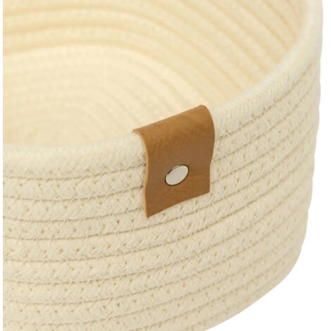 Lot de 3 Paniers de Rangement "Duo" 35cm Ivoire