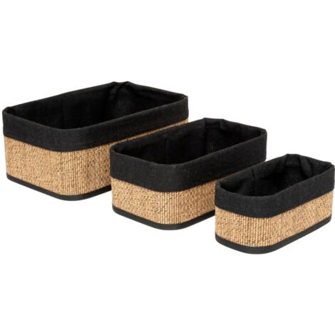 Lot de 3 Paniers de Rangement "Tony" 30cm Naturel