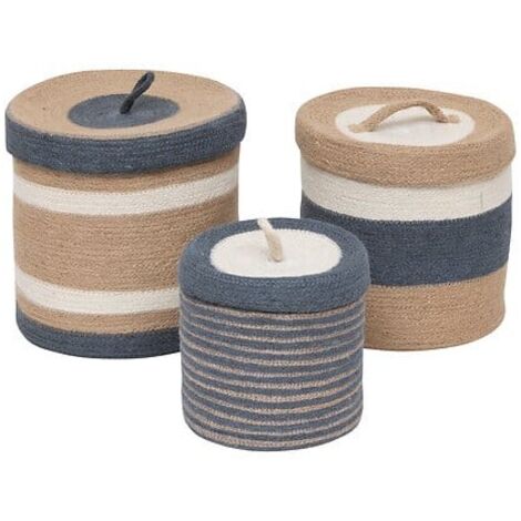 Lot De 3 Paniers En Jute Ronds Océane Atmosphera