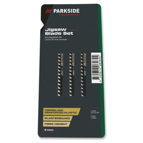 Lot de 3 - PARKSIDE PERFORMANCE - Lames de scie sauteuse - CARBIDE+ - Coupe rapide et propre - Neuf - Voir photos