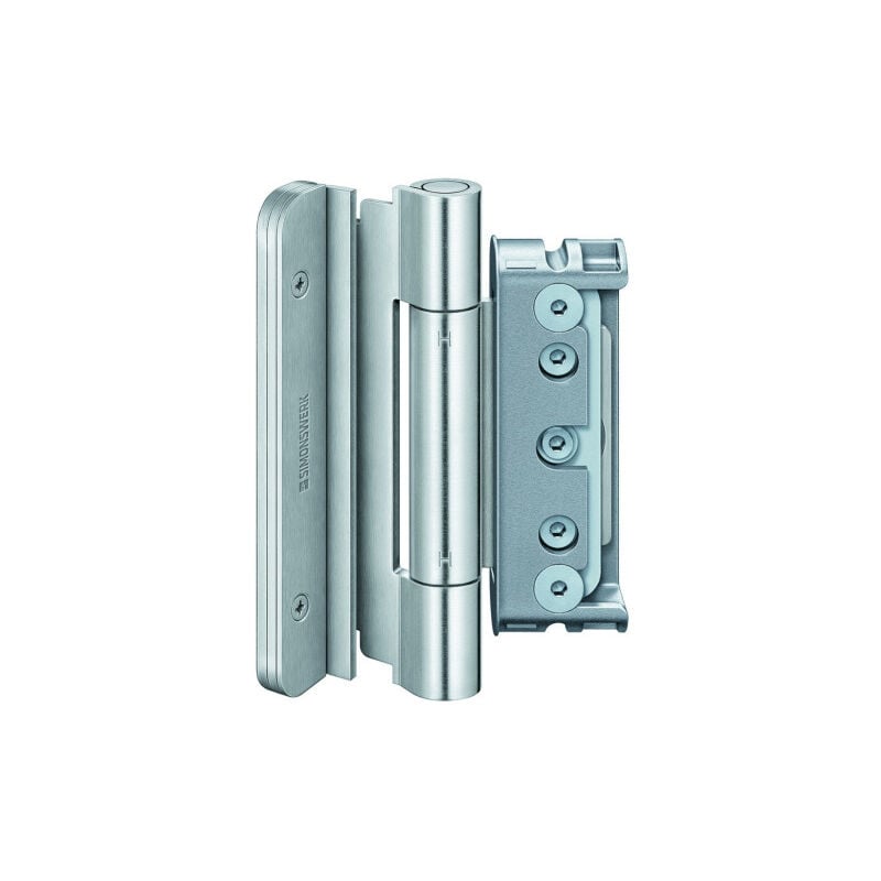 Lot de 3 paumelles baka 4030 3D fd 120 kg Argent 120