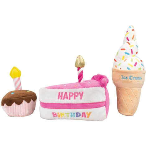 Lot de 3 peluches "Birthday"
