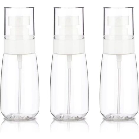 Lot de 3 petits vaporisateurs de voyage 60 ml, vaporisateurs de voyage vides, mini vaporisateurs en plastique à brume fine