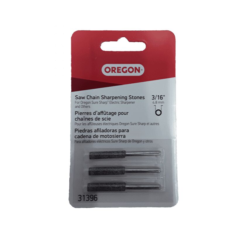 Oregon - Lot de 3 pierres à aiguiser non filetées pour tronçonneuse 3/16' 31396