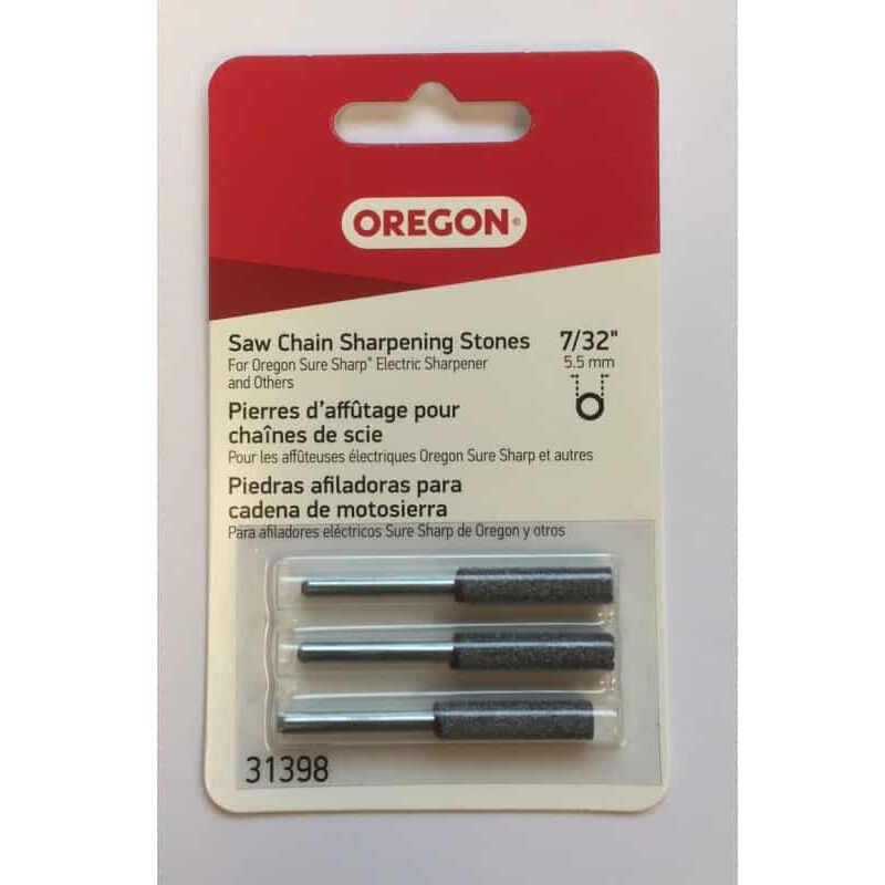 Oregon - Lot de 3 pierres à aiguiser non filetées pour tronçonneuse 7/32 po 31398