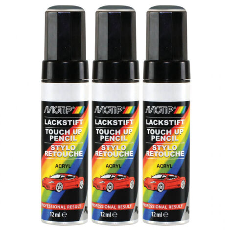 Lot de 3 Pinceaux de retouche 12ml vernis transparent MOTIP
