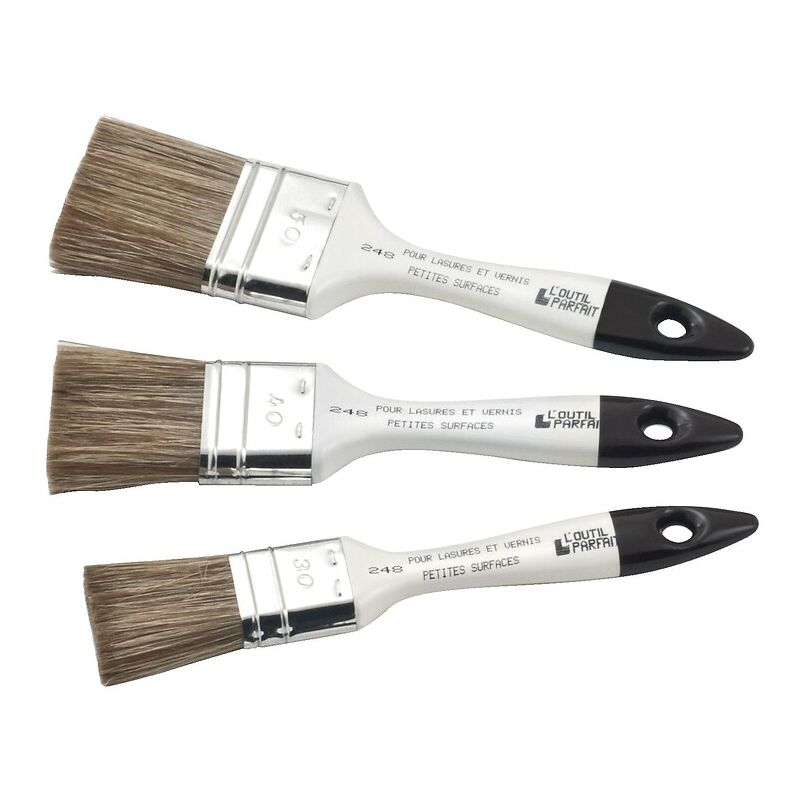 L'outil Parfait - Lot de 3 pinceaux spécial lasure