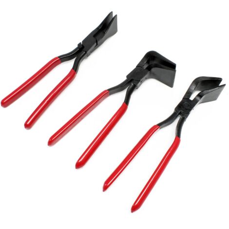 Lot de 3 pinces à cintrer droites, 45° et 90° pour plier et aplatir la tôle