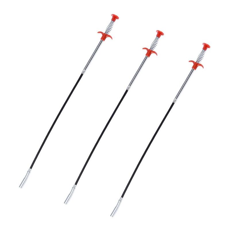 Lot de 3 pinces à griffes - 60 cm - Flexible et puissant - Avec crochet de préhension - Quatre griffes - Plient - Largement utilisé pour l'évier,