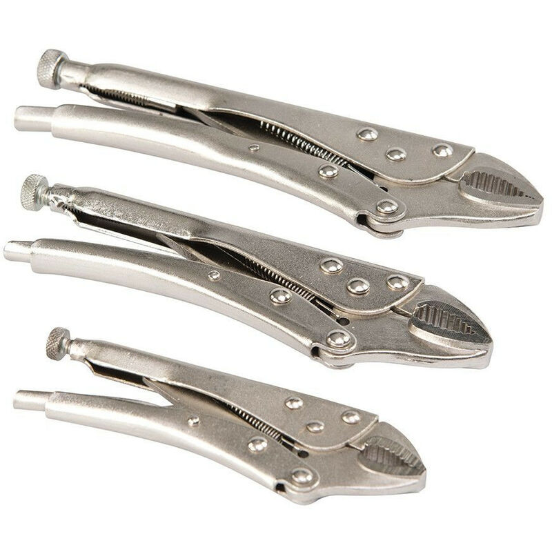 Silverline - Lot de 3 pinces etaux autobloquantes