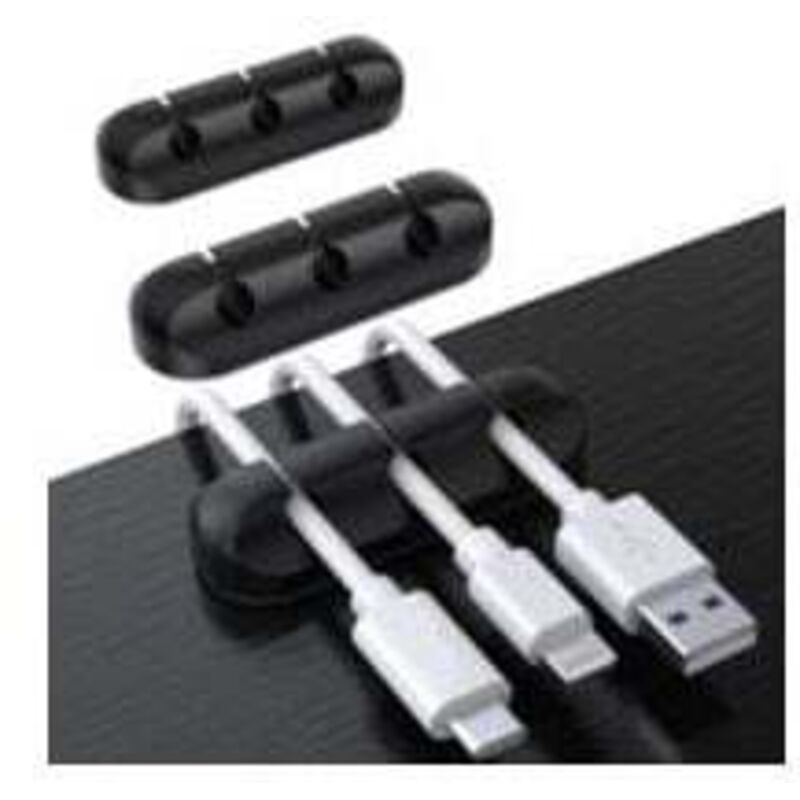 Lot de 3 pinces de rangement pour câbles de bureau, organiseur de câbles, gestion des câbles, rangement de câbles pour chargeur USB, souris, casque,