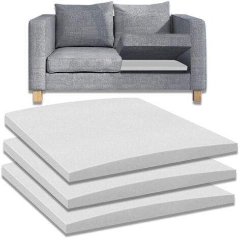 Lot de 3 planches de support de canapé - 50 x 50 cm - Mousse haute densité pour canapé - Convient à différents types de canapés - Coussins en mousse pour restaurer le confort des canapés