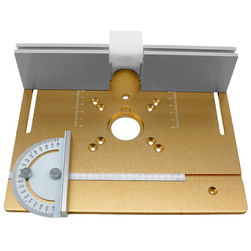 Lifcausal - Lot de 3 plaques d'insertion de table de toupie en alliage d'aluminium pour fraisage du bois, planche à bascule, machine de coupe,