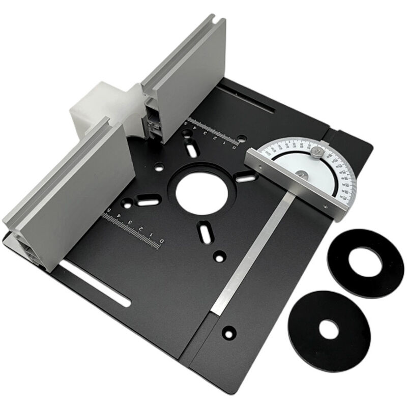 Lifcausal - Lot de 3 plaques d'insertion de table de toupie en alliage d'aluminium pour fraisage du bois, planche à bascule, machine de coupe,