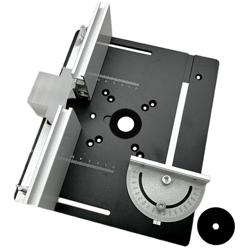 Lifcausal - Lot de 3 plaques d'insertion de table de toupie en alliage d'aluminium pour fraisage du bois, planche à bascule, machine de coupe,