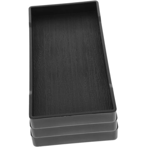 Lot de 3 plateaux de rangement rectangulaires épais pour salle de bain