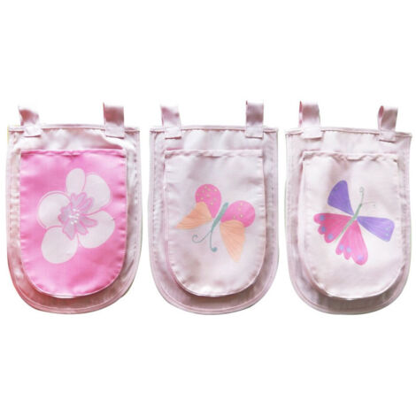 Lot de 3 Pochettes "Pino Birdy" 52cm Rose