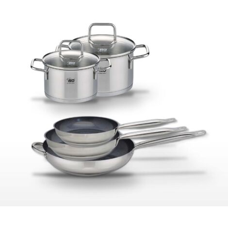 Lot de 3 Poêles 24/28/32cm Elo Profi Therm Platinum et 2 Faitouts