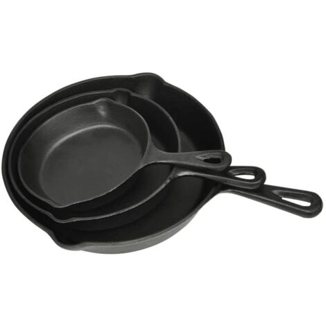 Lot de 3 poêles en fonte CFW797473