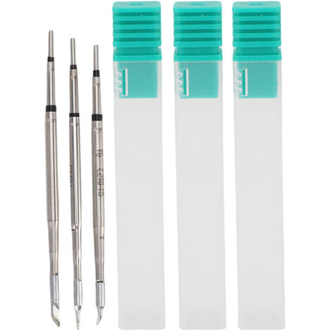 Lot de 3 pointes de fer à souder C210 en acier inoxydable, boîtes de rangement incluses